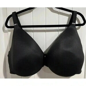 Lane Bryant Cacique Lightly Lined Full Coverage Backsmoother Black Bra size 44F
